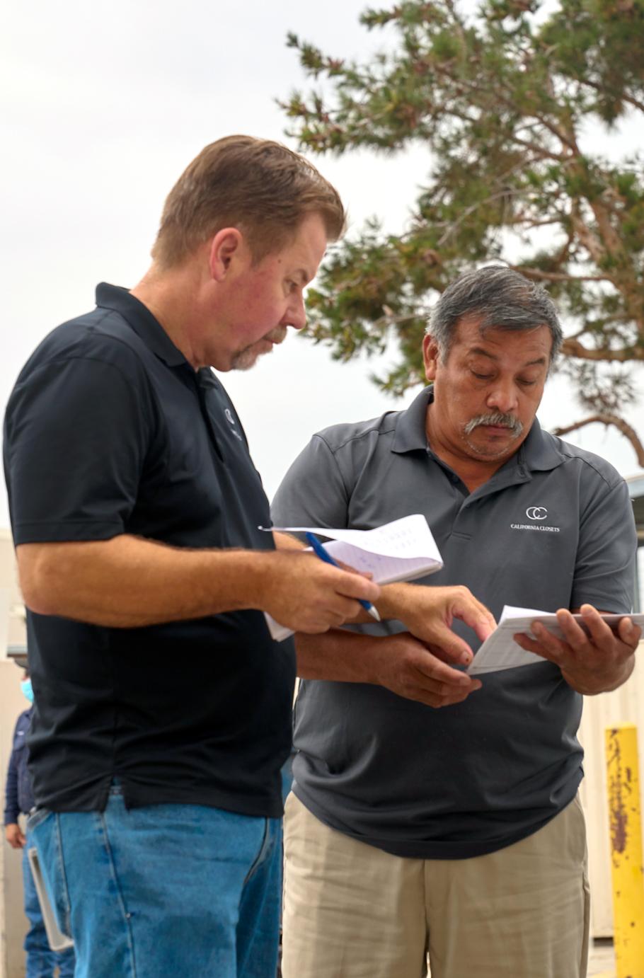 Production team and home installers from California Closets