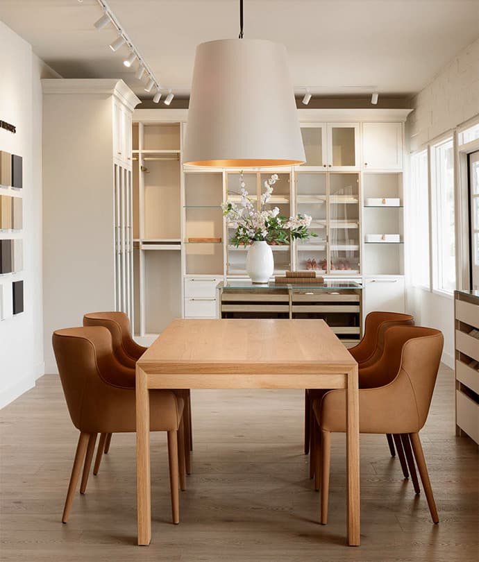 Design showroom for in person consultation for home custom storage and organization solutions by California Closets